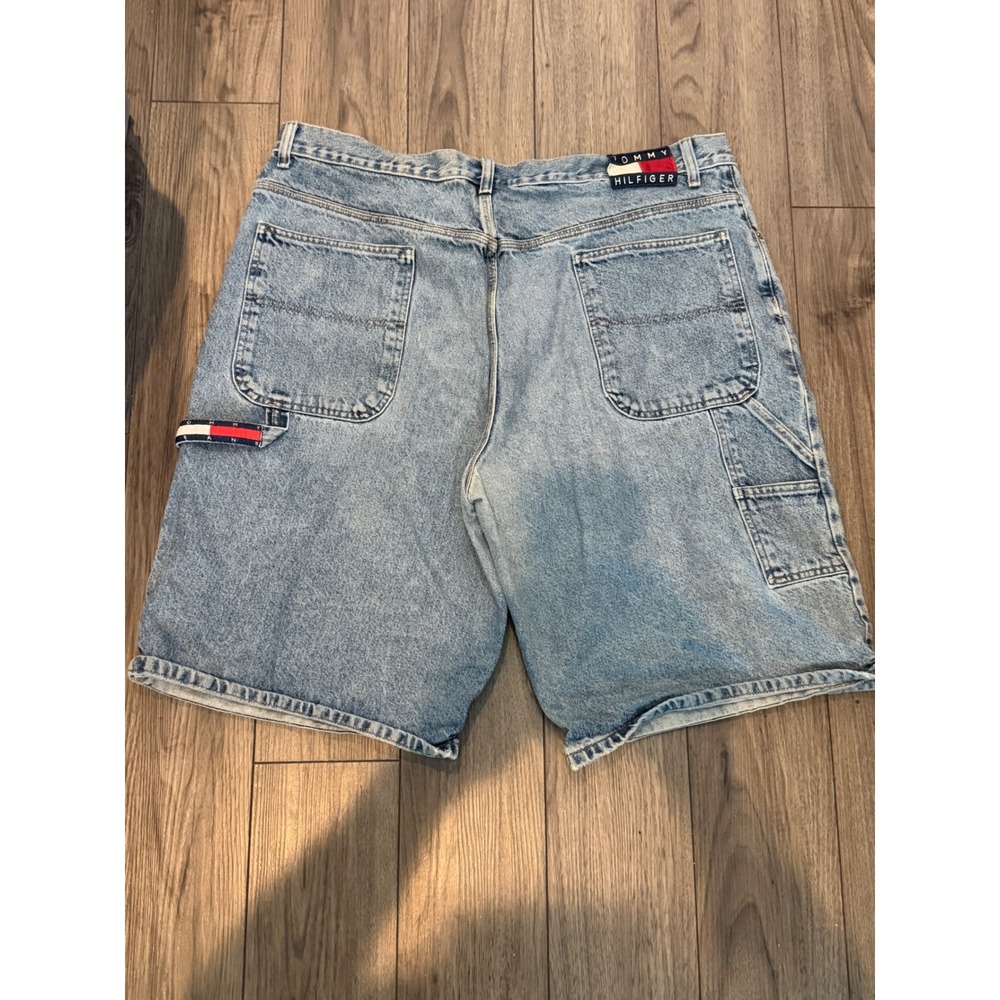 Vintage 90s Tommy Hilfiger Carpenter Denim Shorts Baggy 42